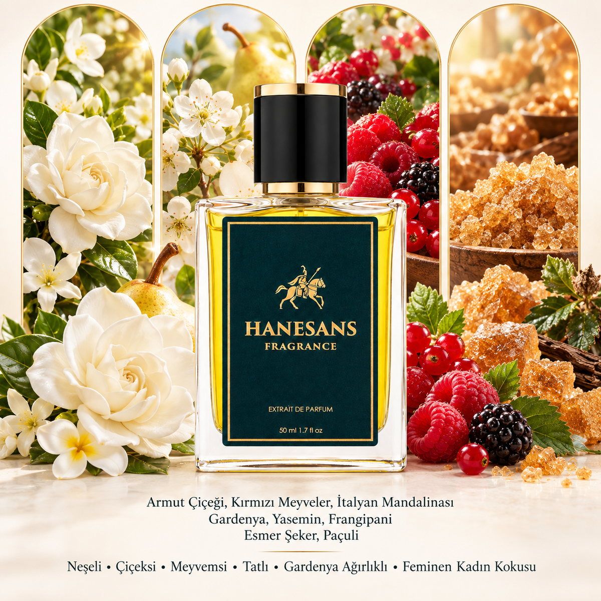 Flora Gardenia extrait de parfüm detay görseli – Hanesans Fragrance
